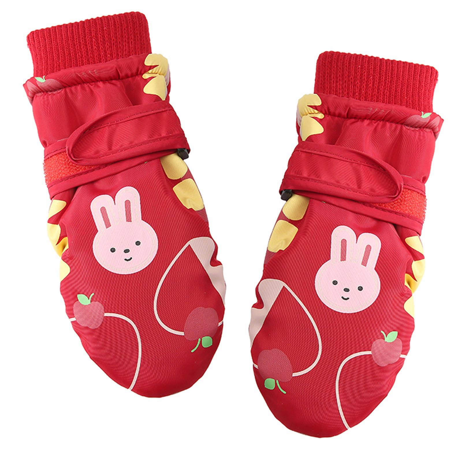 Gants De Ski Hiver Imperméables Enfants - Moufles Lapin Chaudes Antidérapantes 2-5 Ans