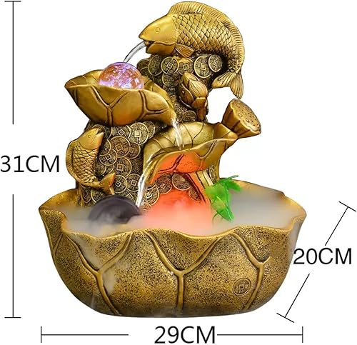 Miniatura 2 de BNNP Indoor Water Fountain Tabletop Fountains Table Fountain Small Indoor Waterfall Fountain 3 Level Indoor Table Fountain for Feng Shui Effect and