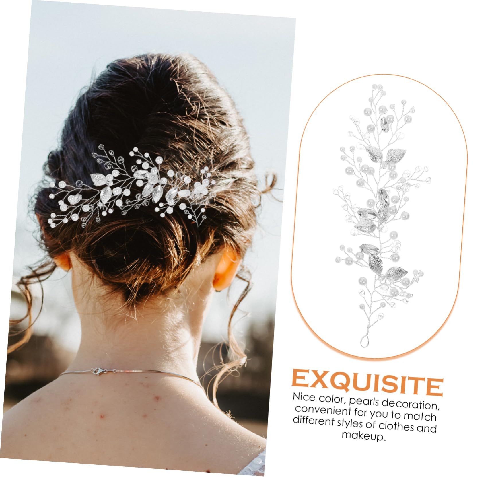 FRCOLOR 4pezzi Cerchietto e Accessorio Per Matrimonio e Speciali Headband e Duratura Per Bride