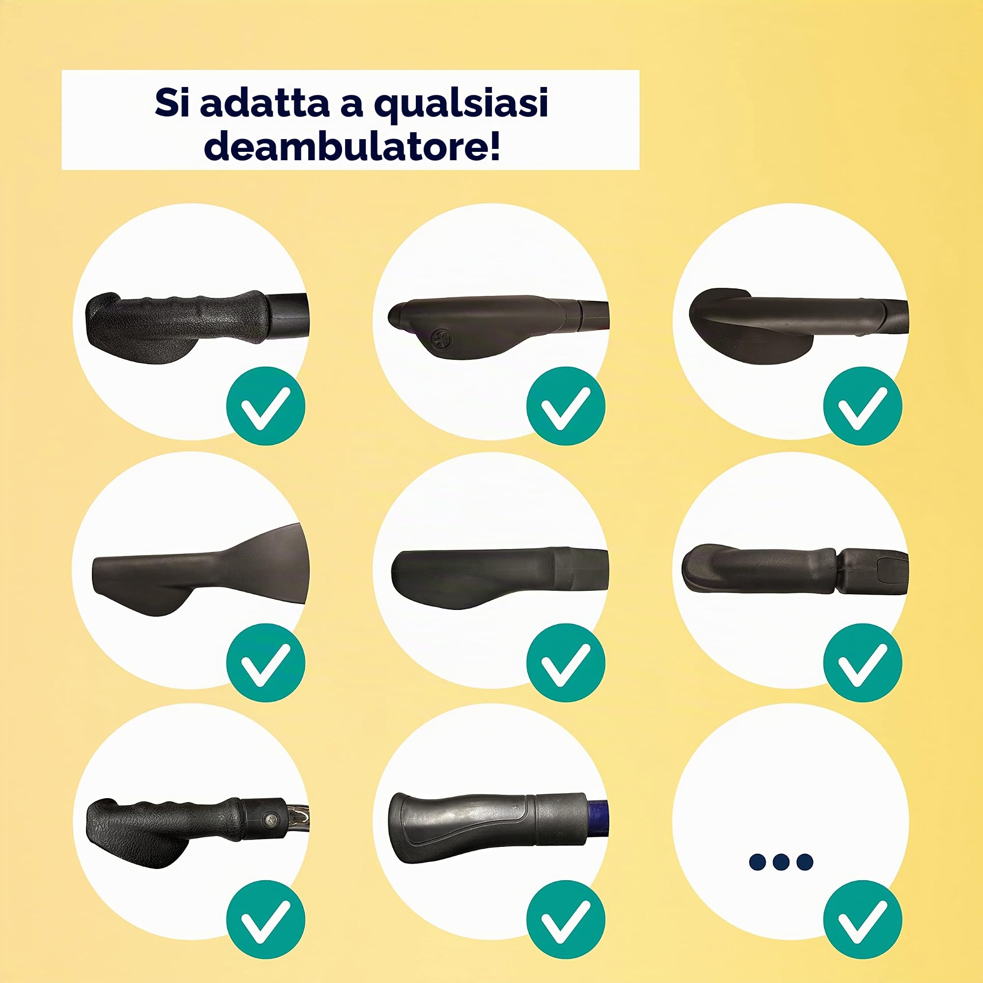 myRollerSleeve - Copertura per Manubrio Deambulatore Rollator con Ammortizzatori in Gel, Previeni il Dolore alle Mani e ai Polsi, con Morbido Cuscino in Gel, Adatta per Rollator e Sedia a Rotelle