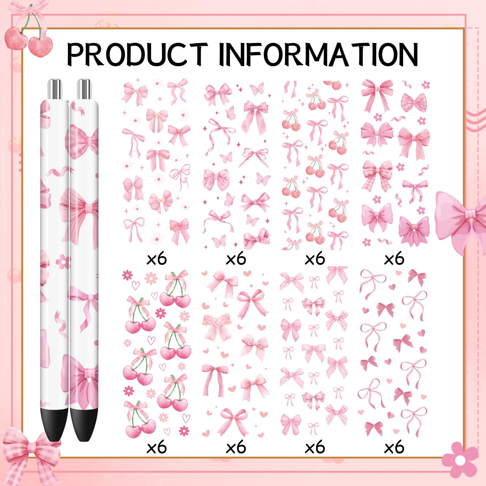 48 Sheets Dachshund UV DTF Pen Wraps - Waterproof Sticker Decals For Personalizing Pens, Pencils & DIY Crafts - View #3