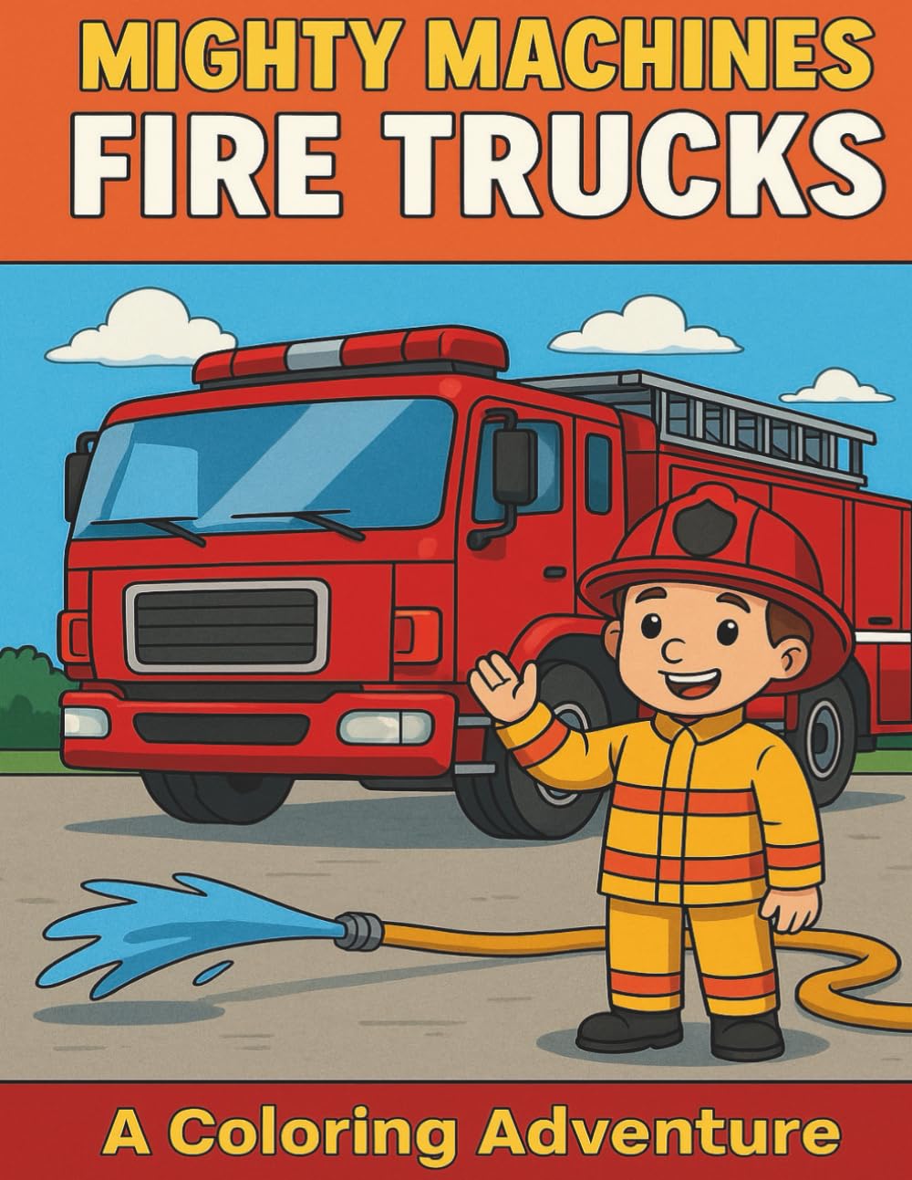 Mighty Machines Fire Trucks: A Coloring Adventure