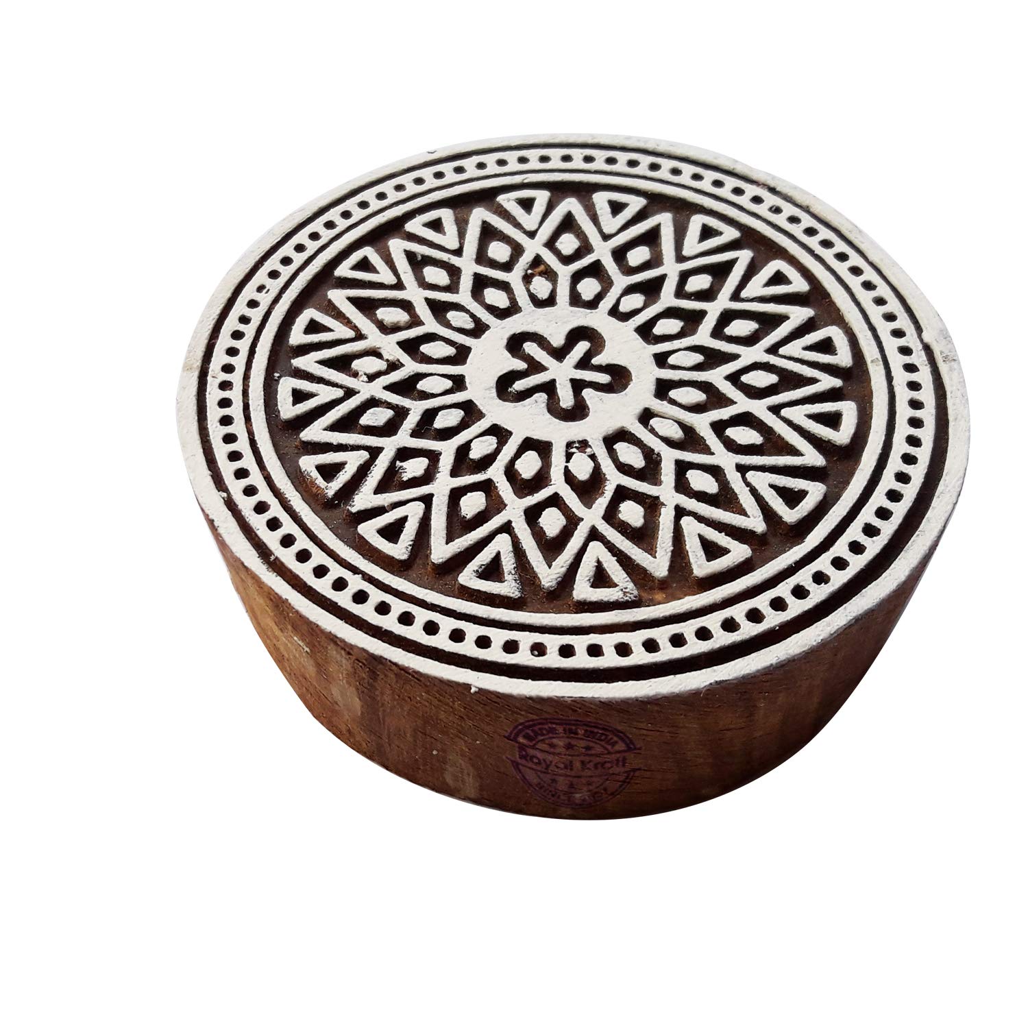 Hand Carved Wood Stamps Round Flower Pattern Printing Blocks - DIY Henna Fabric Textile Paper Clay Pottery Block Printing Stamp (B07GCJJ261) Amazon Price History, Amazon Price Tracker
