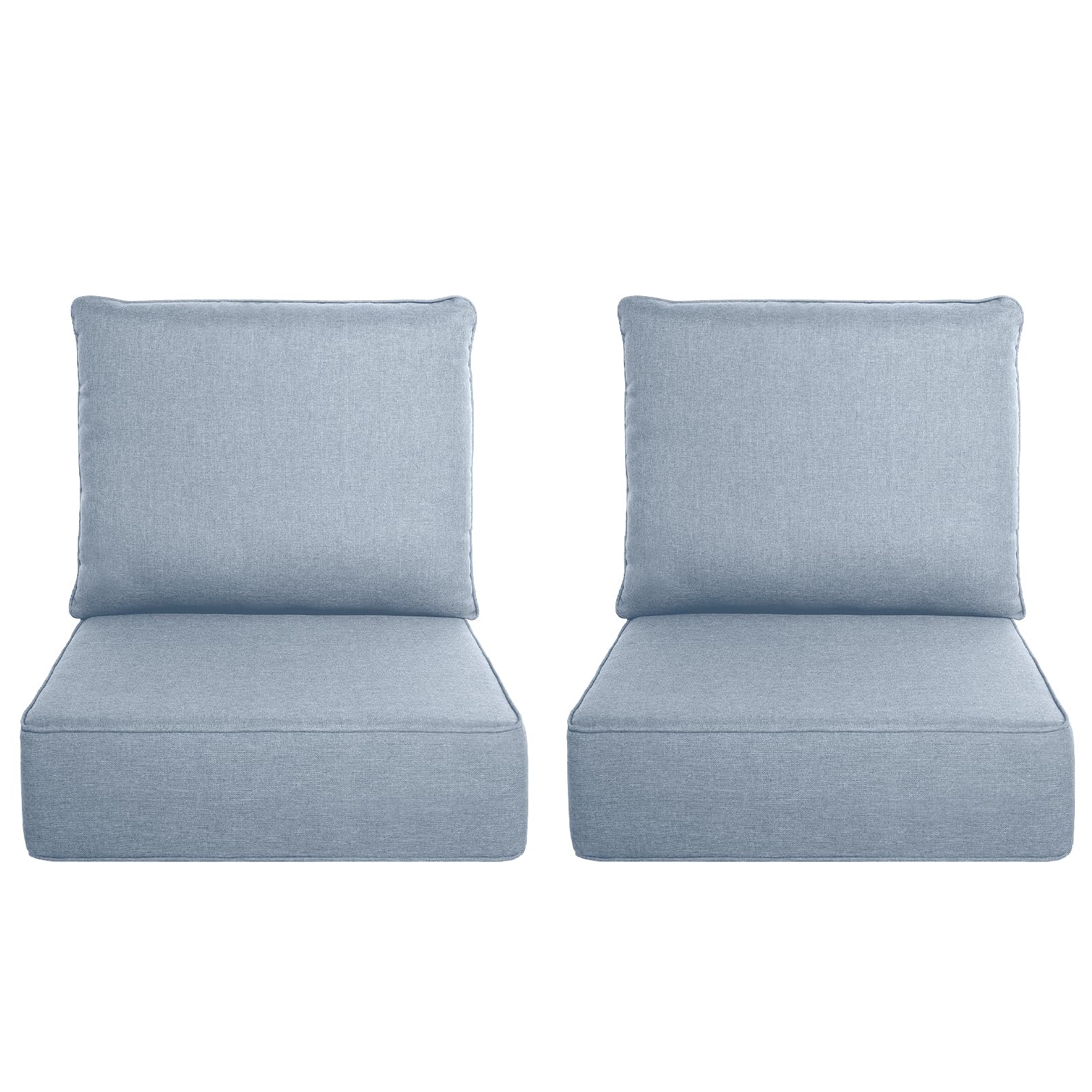 Luxury Outdoor Seat Cushion Set-22 x 24 x 6 Inch Outdoor Chair Cushions with Water Resistant &amp; Removable Cover Outdoor Cushions for Patio Furniture Chair Sofa Couch