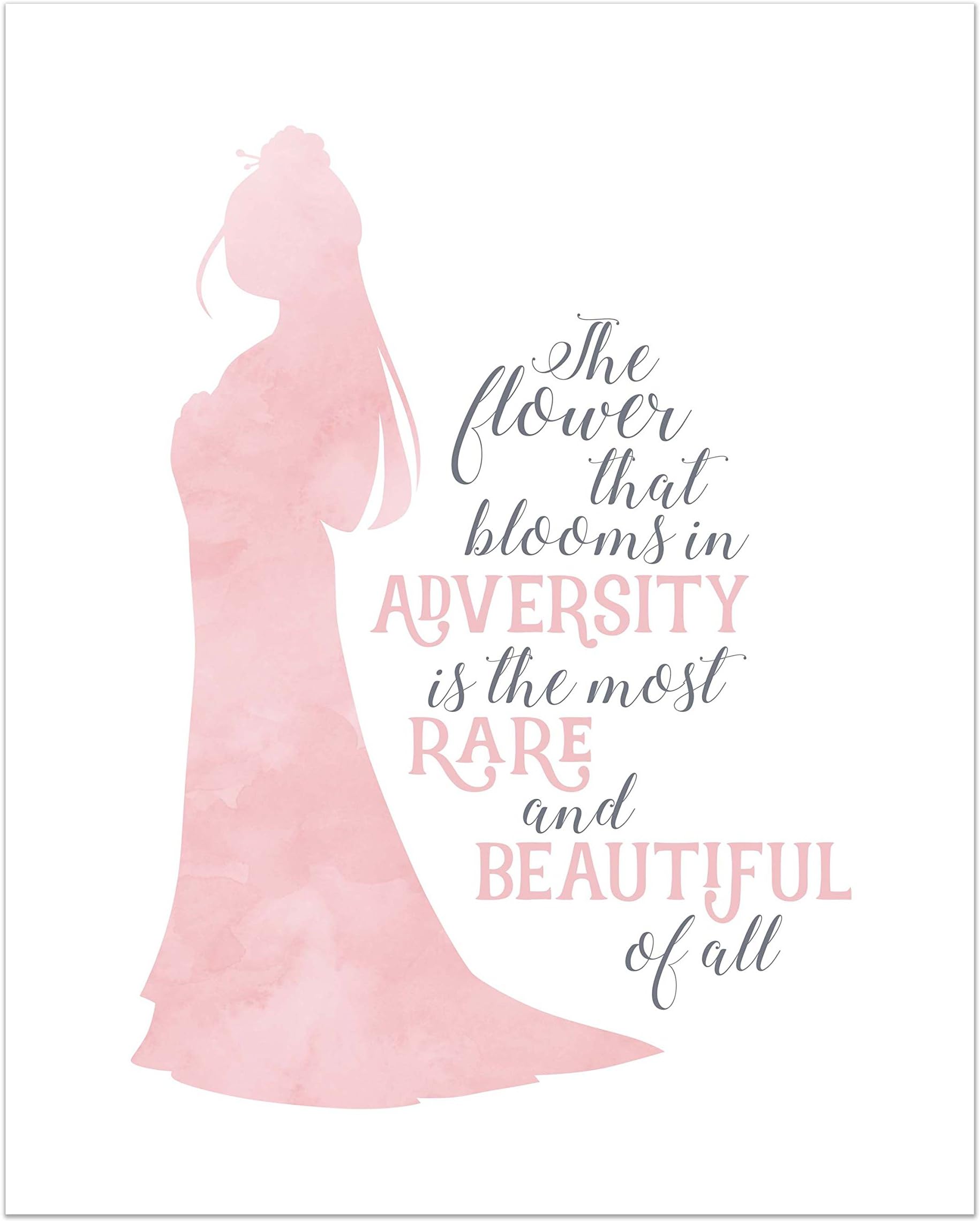 Summit Designs Mulan Disney Princess Inspirational Quote - Photo Print (8x10) Poster - Mulan Movie