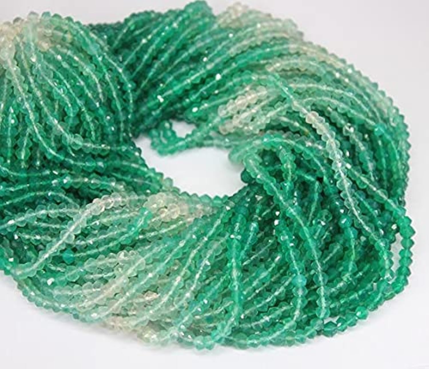 Loose beads Green Onyx de 4mm pour réparer ou composer des rangs de perles en pierres