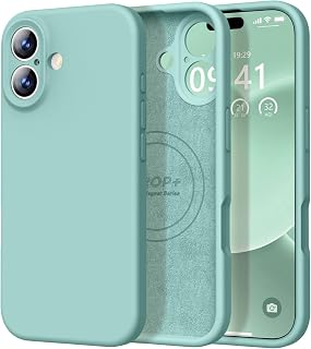 Vooii Magnetic for iPhone 17 Case 6.3" Premium Silicone, Pine Green