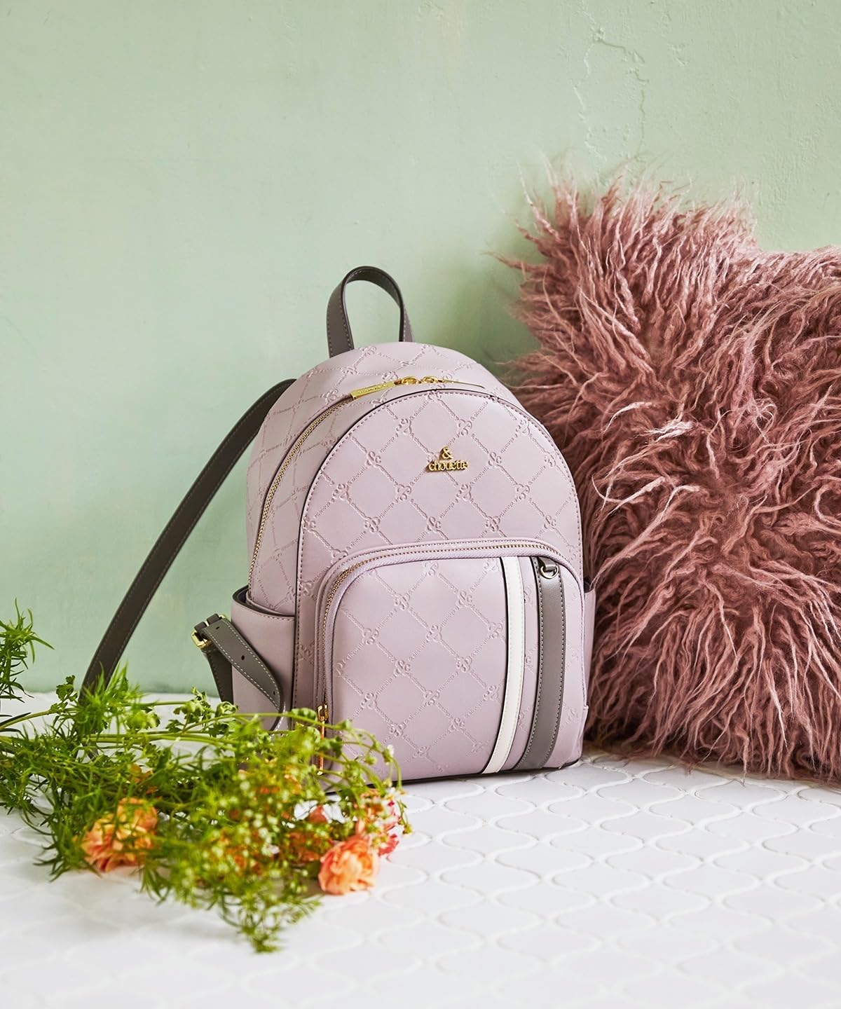 Amazon.co.jp: [アンドシュエット] リュックサック 型押しモノグラム