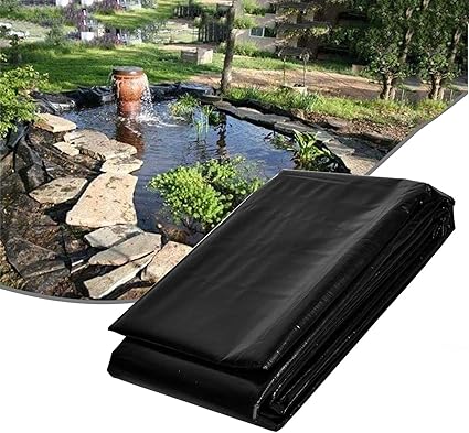 Image Rubber Pond Liner, 0.2mm Fish Pond Bed Liners, HDPE Garden Pool Membrane for Garden Pool Membrane Reinforced Landscaping 3x8m 3x9m 4x8m 4x10m 5x5m 5x10m 6x10m (Size : 10x15m(32.8x49.2ft))
