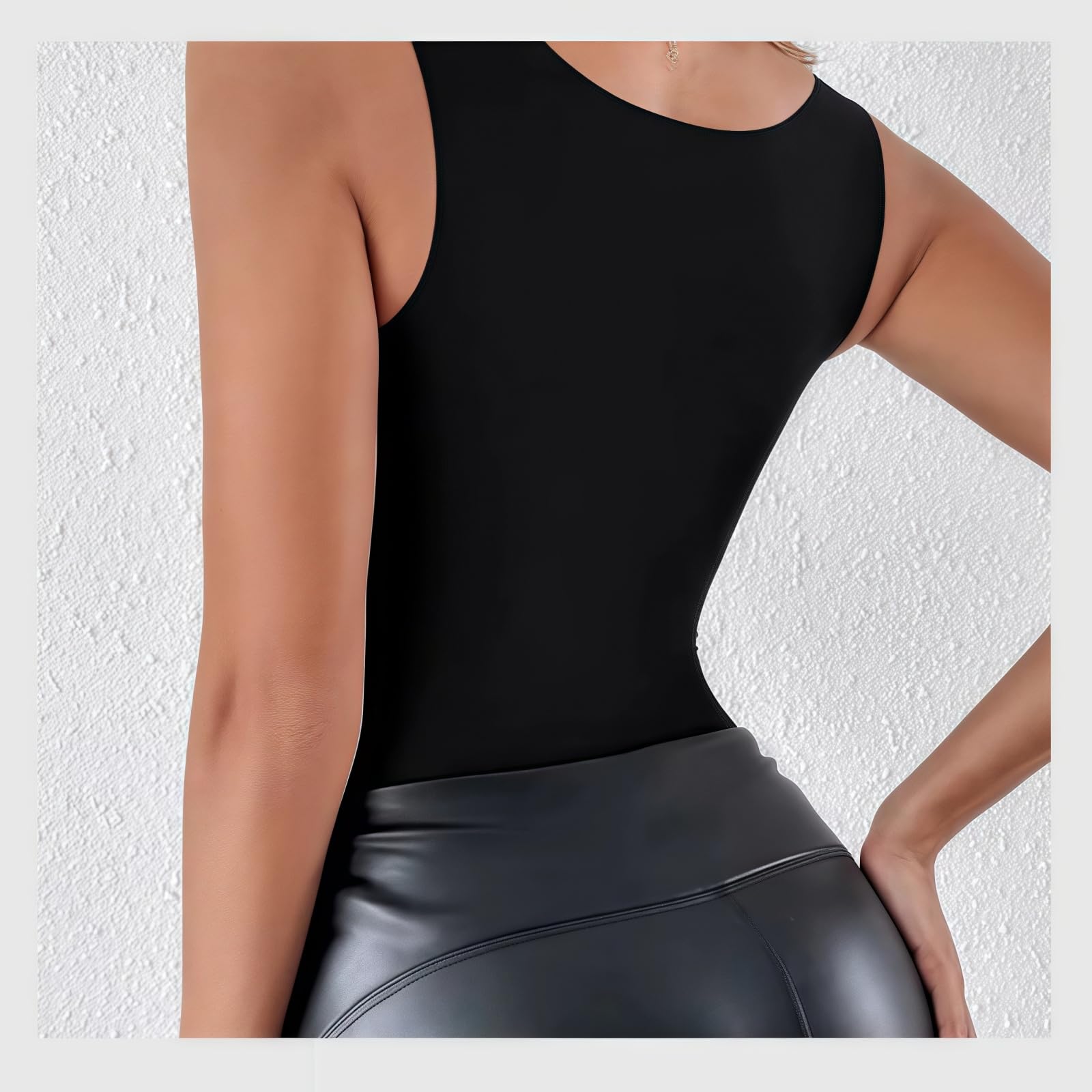 Débardeur shaper - Soutien-gorge intégré femme 2-en-1 avec soutien-gorge intégré – Camisole sans couture à col U – Haut gainant extensible pour sport, yoga, fitness et usage quotidien