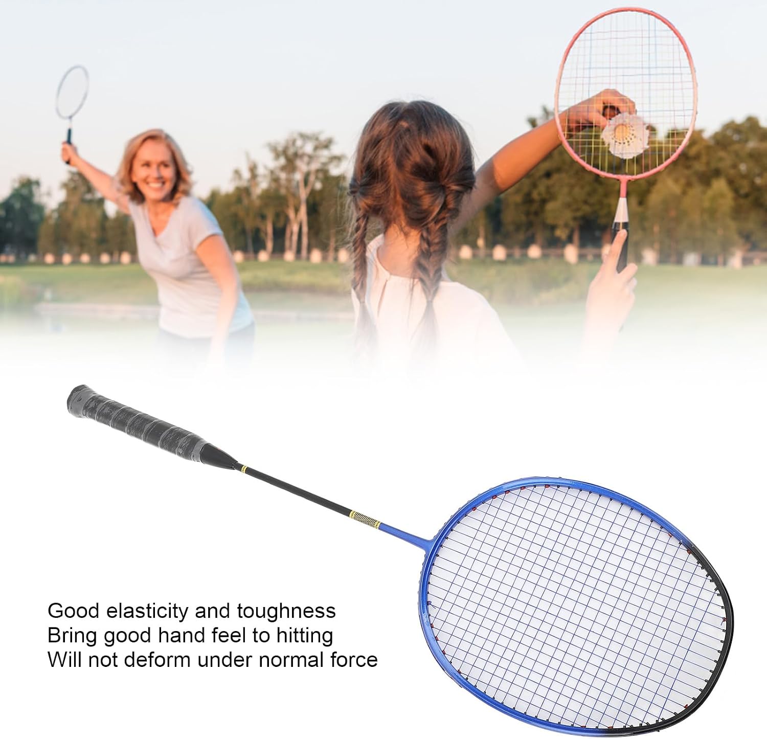 Ultralight Badminton Racket, Premium Stability Carbon Fiber Badminton Racket Professional for Backyards Gym