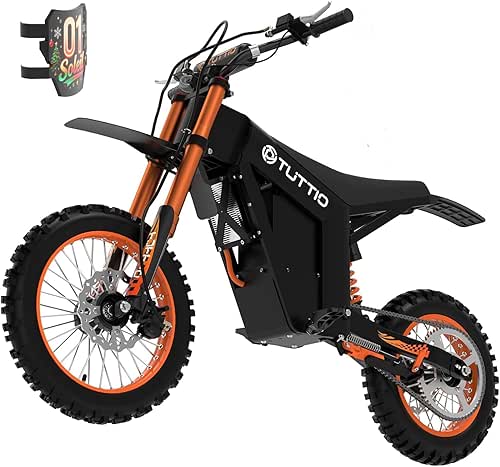 Tuttio Soleil01 Electric-Dirt-Bike for Teens Adults, 14"/12" Fat Tire 2000W