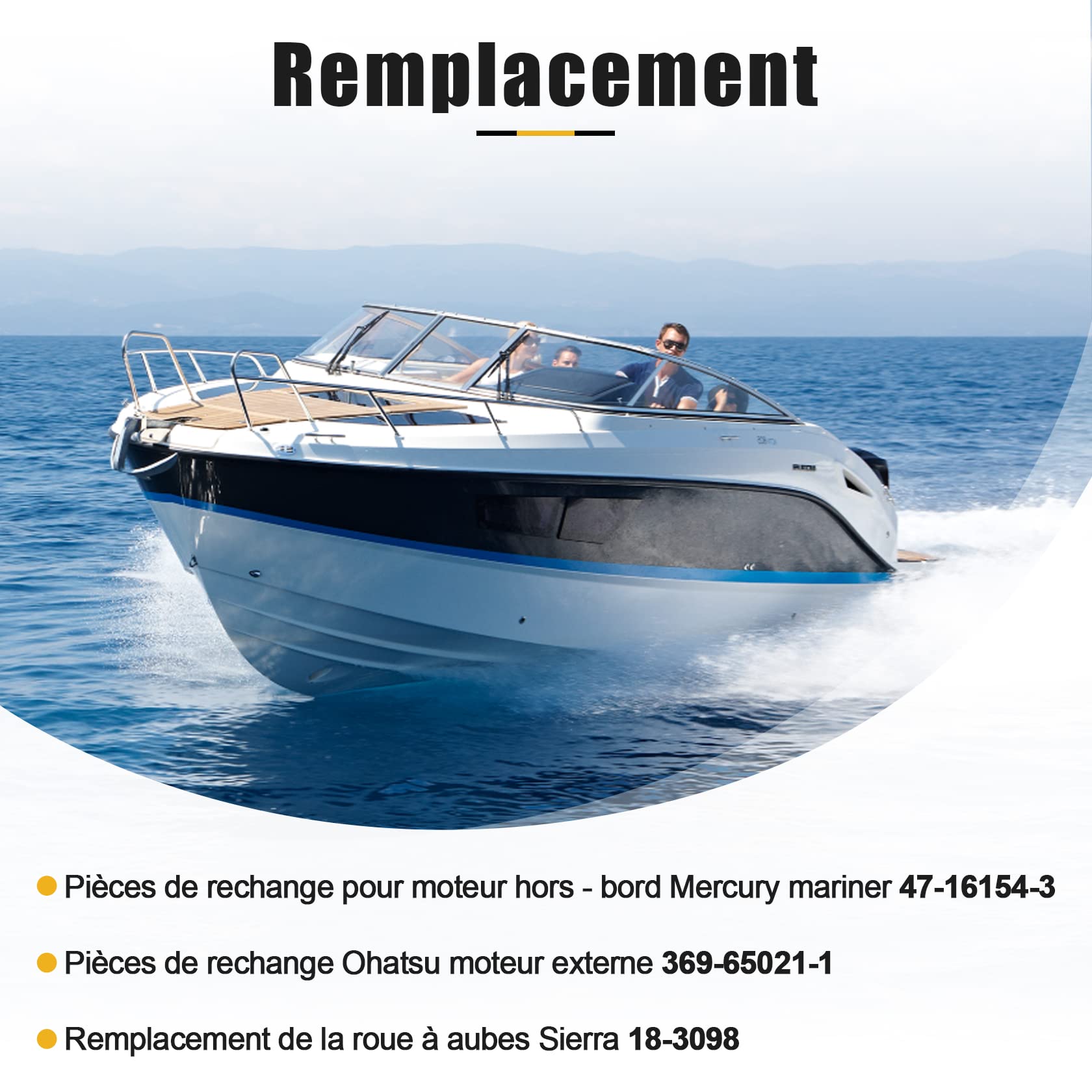 SOLKIN Kit Girante Pompa Acqua 68V-W0078 For Motore Fuoribordo Yamaha 4 Tempi F 75 90 115 HP 68V-W0078-00 68V-W0078-01 18-3442