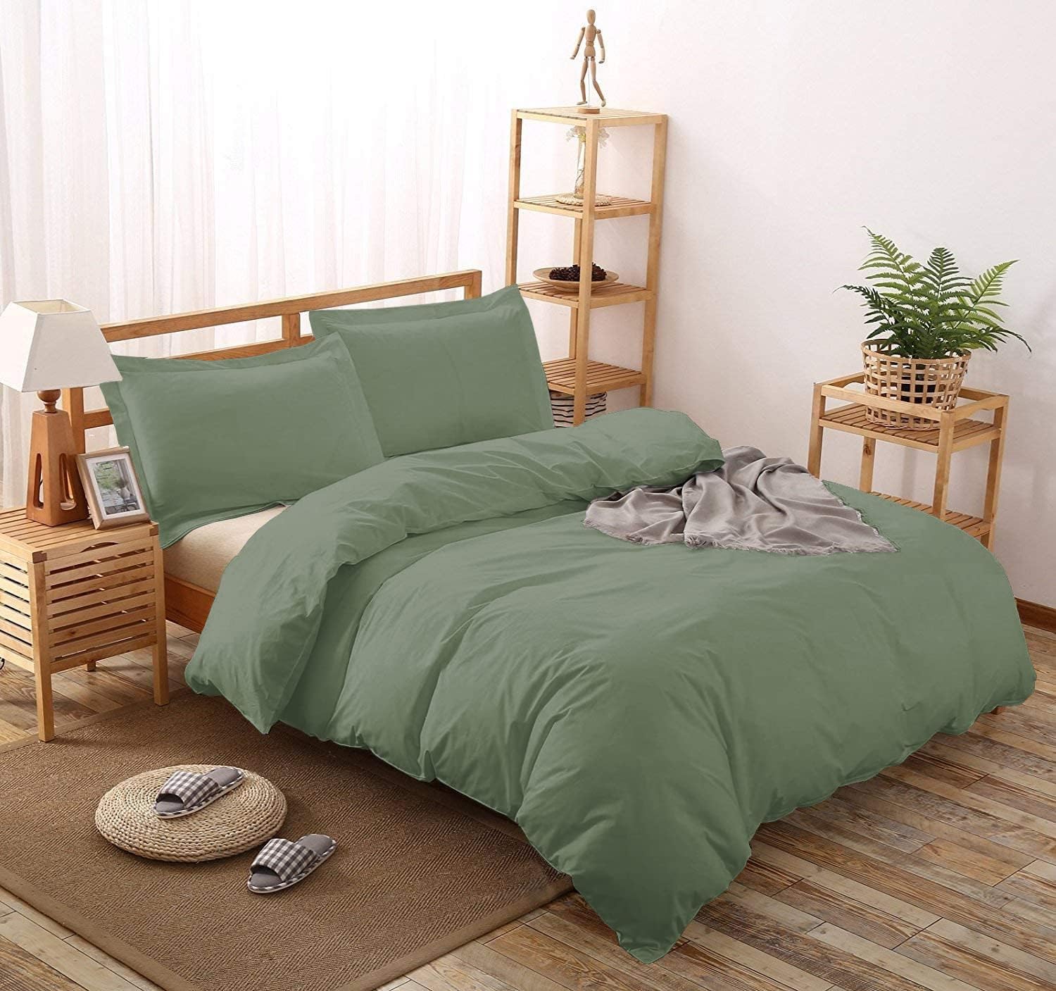 Velfont 3Pcs Duvet Cover Set 100 Egyptian Cotton 800