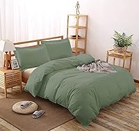 Vista 41 de Lujosa funda de edredón suave de 800 hilos, 100% algodón egipcio, tamaño Queen de gran tamaño (98 x 98 pulgadas), 1 funda de edredón con cierre