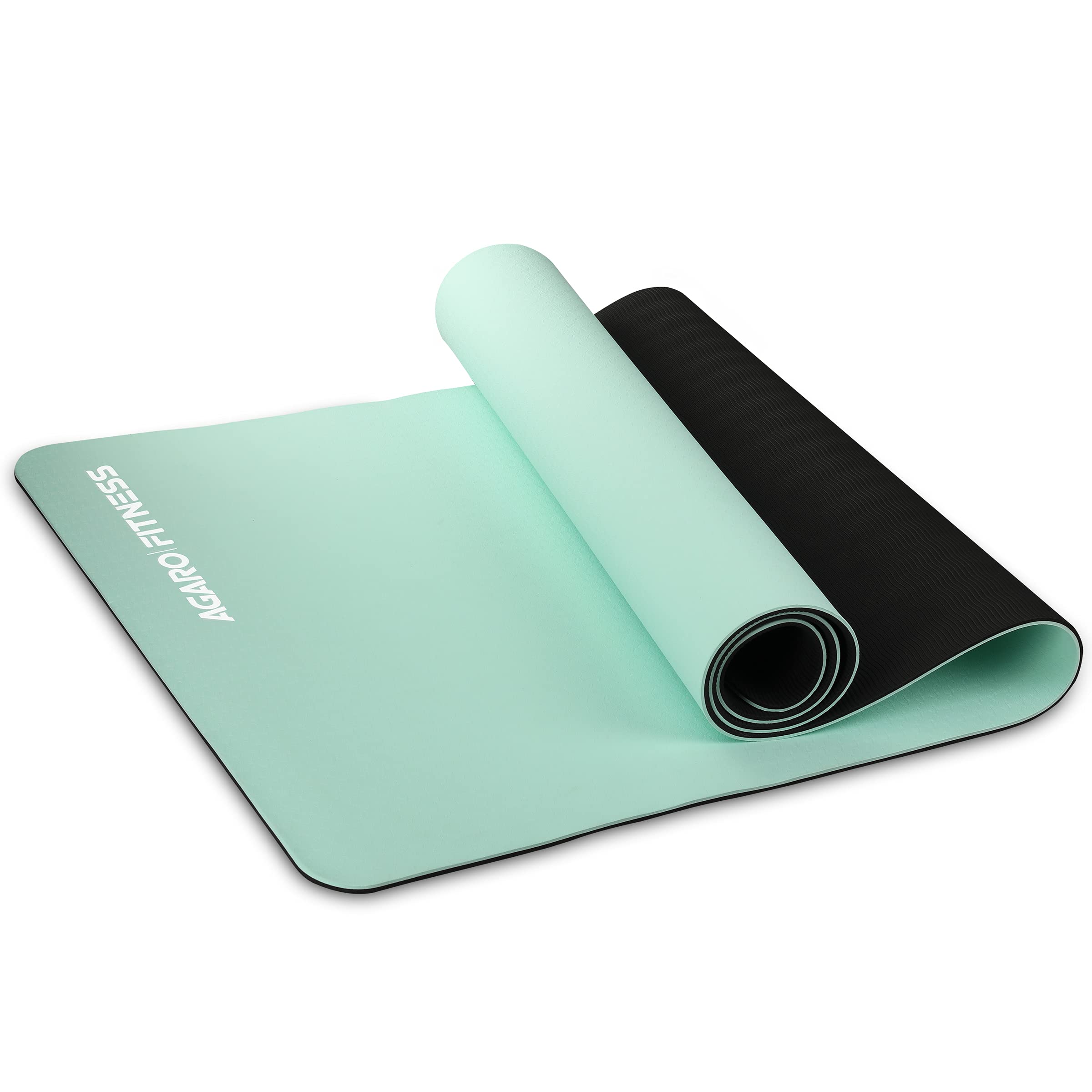 AGARO TPE Yoga Mat for Women & Men Green and Black colour - Eco Friendly Non Slip Classic Pro Exercise Mat for Home Workout Pilates Floor Exercises Gymnastics Meditation with carry Bag & strap. (B09CLGXKSB) Amazon Price History, Amazon Price Tracker