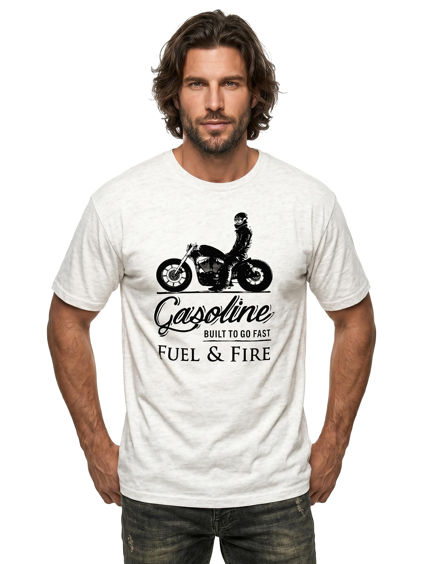 MAKAYA Moto Accessori - Abbigliamento Vintage Biker T-Shirt Cafe Racer - Maglietta