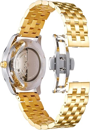 Miniatura 4 de BINLUN Stainless Steel Watch Band Replacement Metal Watch Straps for Men and Women 18mm19mm20mm21mm22mm24mm with Curved and Straight End in Silver,