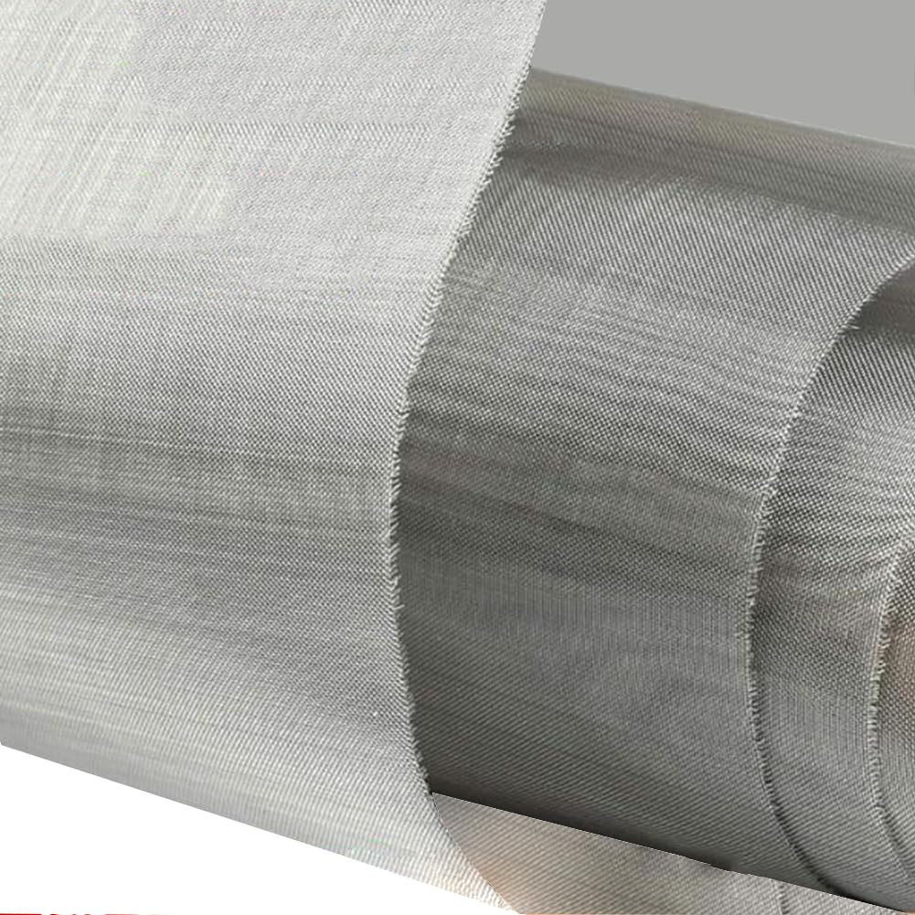 Rete Metallica Estremamente fine, 100 Maglie, in Acciaio Inox, Intrecciata, per Cucina, per Famiglie, con Fori da 0,18 mm, per filtrazione, Recinzione da Giardino, Mattoni forati, Argento, 1