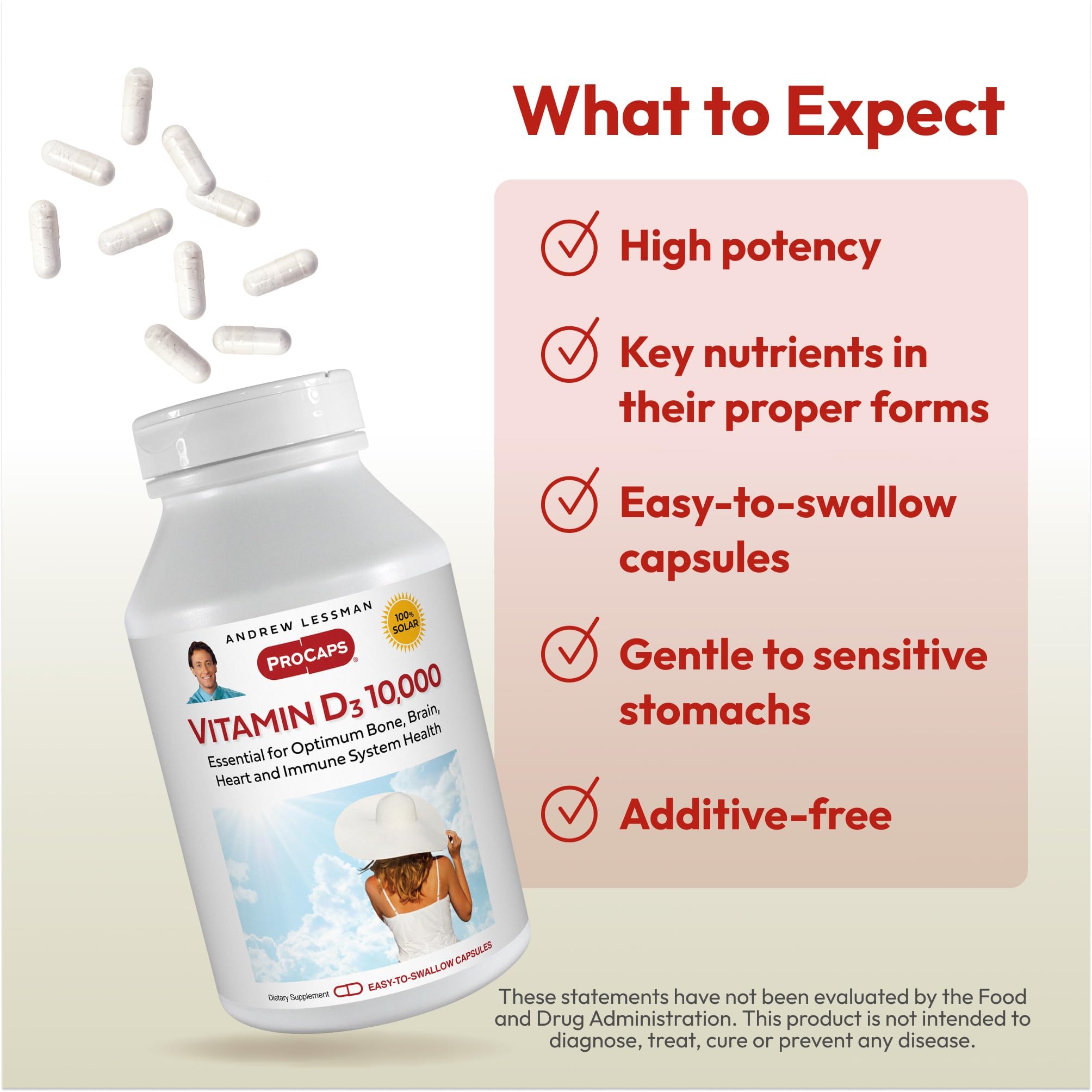 ANDREW LESSMAN ProCaps Vitamin D3 10,000 IU, 60 Small Capsules — Amazon image 4