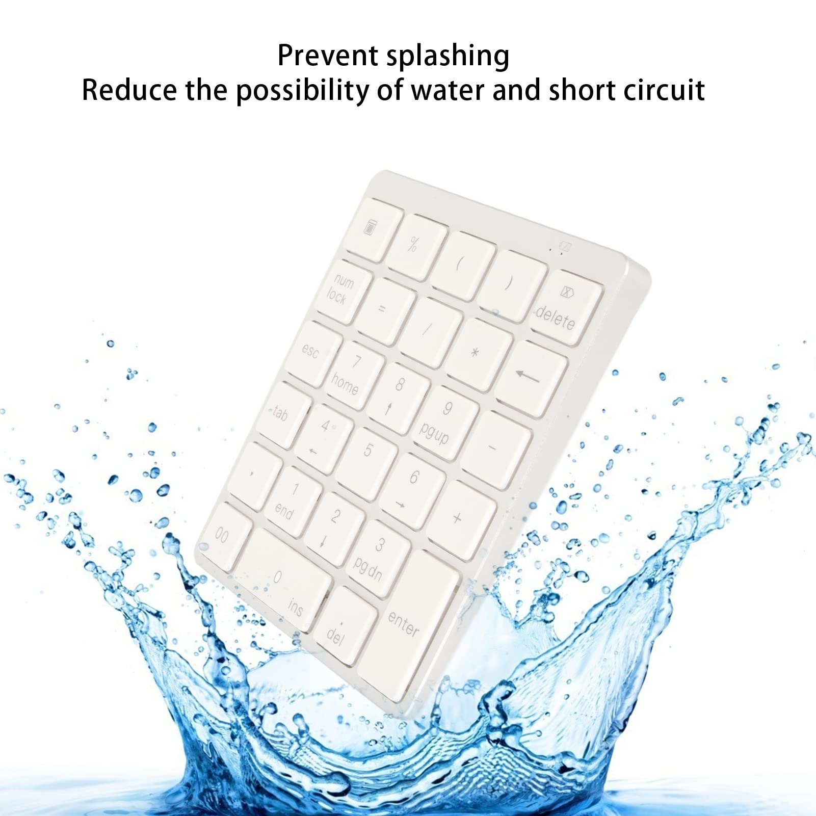 Cryfokt Tastiera Numerica Mini USB Cablata Portatile 28 Tasti Tastiera Sottile e Impermeabile per Utenti IOS Realizzata in Lega di Alluminio (#2)