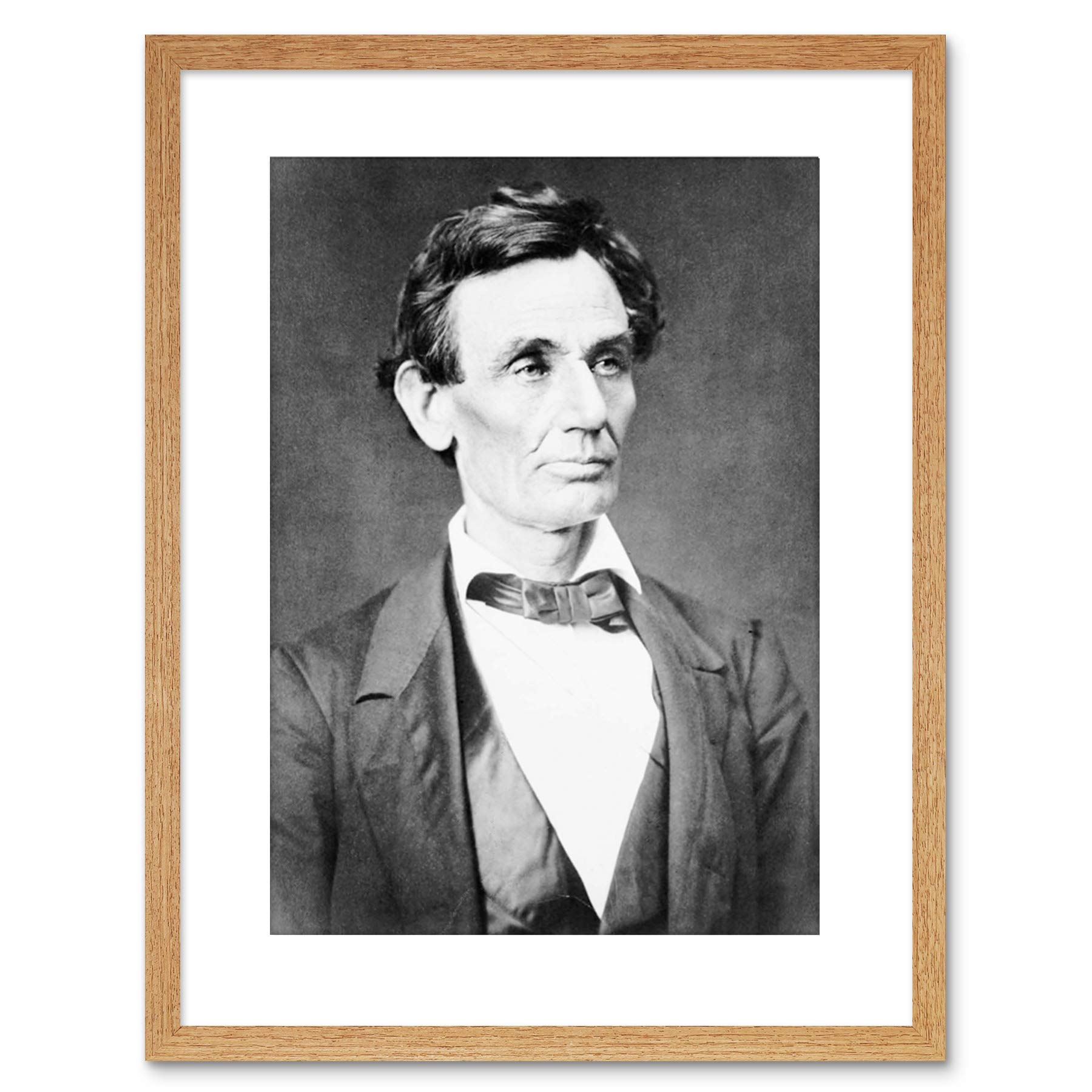 Wee Blue Coo VINTAGE PHOTO PORTRAIT ABRAHAM LINCOLN PRESIDENT USA FRAMED PRINT F97X7610