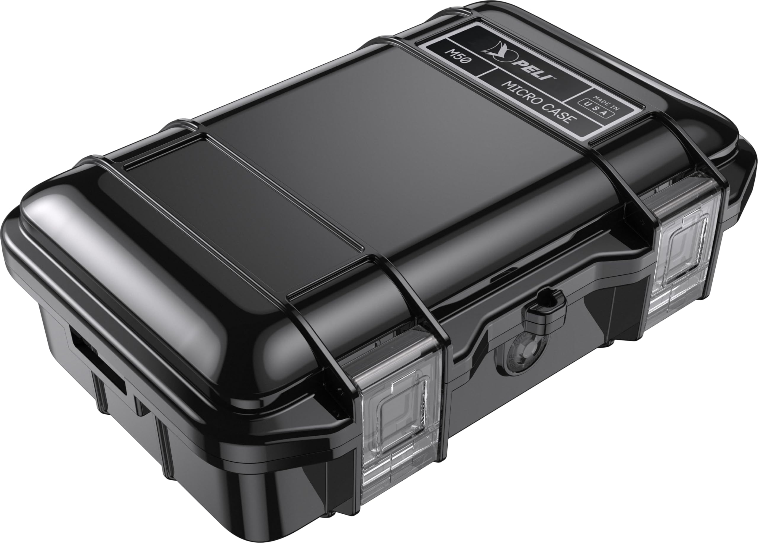 PELI M50 Micro Case – Protezione compatta per attrezzature di valore e utensili compatti; Resistente all’acqua, alla polvere e agli urti; Volume 1 litro; Colore: NERO
