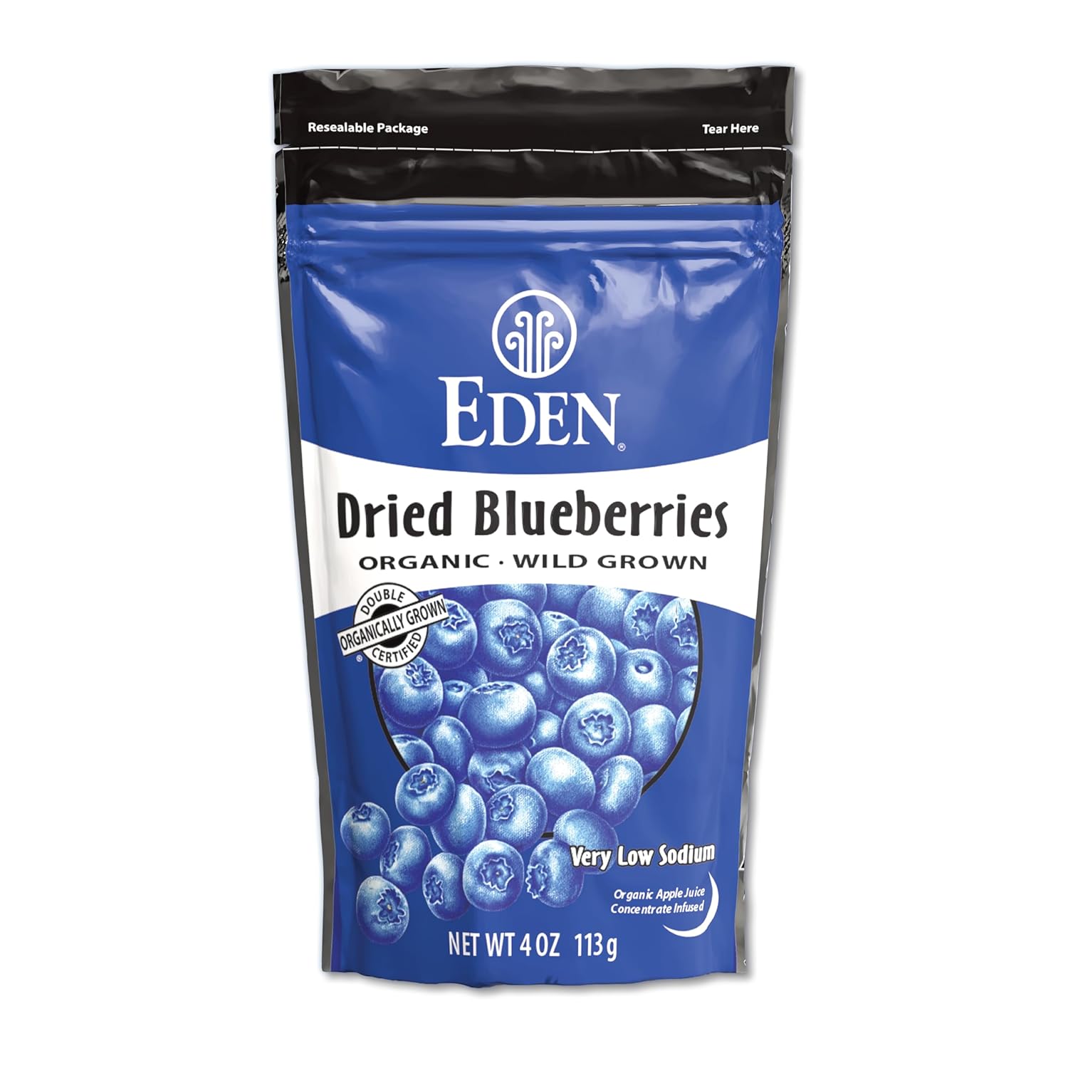 Eden Organic Dried Blueberries, 4 oz Bag (Pack of 2)