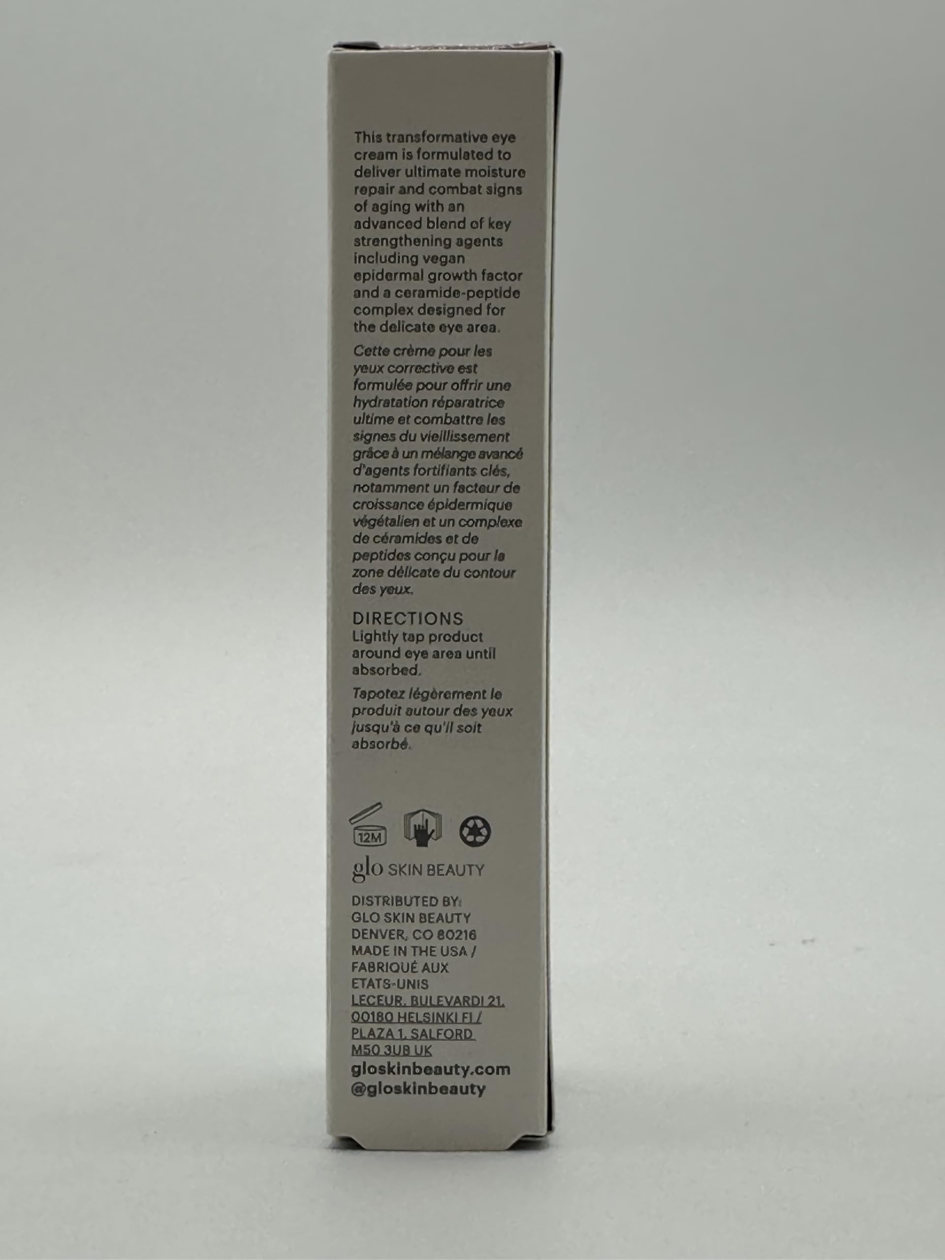 Glo Skin Beauty Bio-Renew EGF Eye Cream - Epidermal Growth Factor Cell Repairing Eye Cream, Combats Signs of Aging By Repairing, Hydrating & Firming Skin