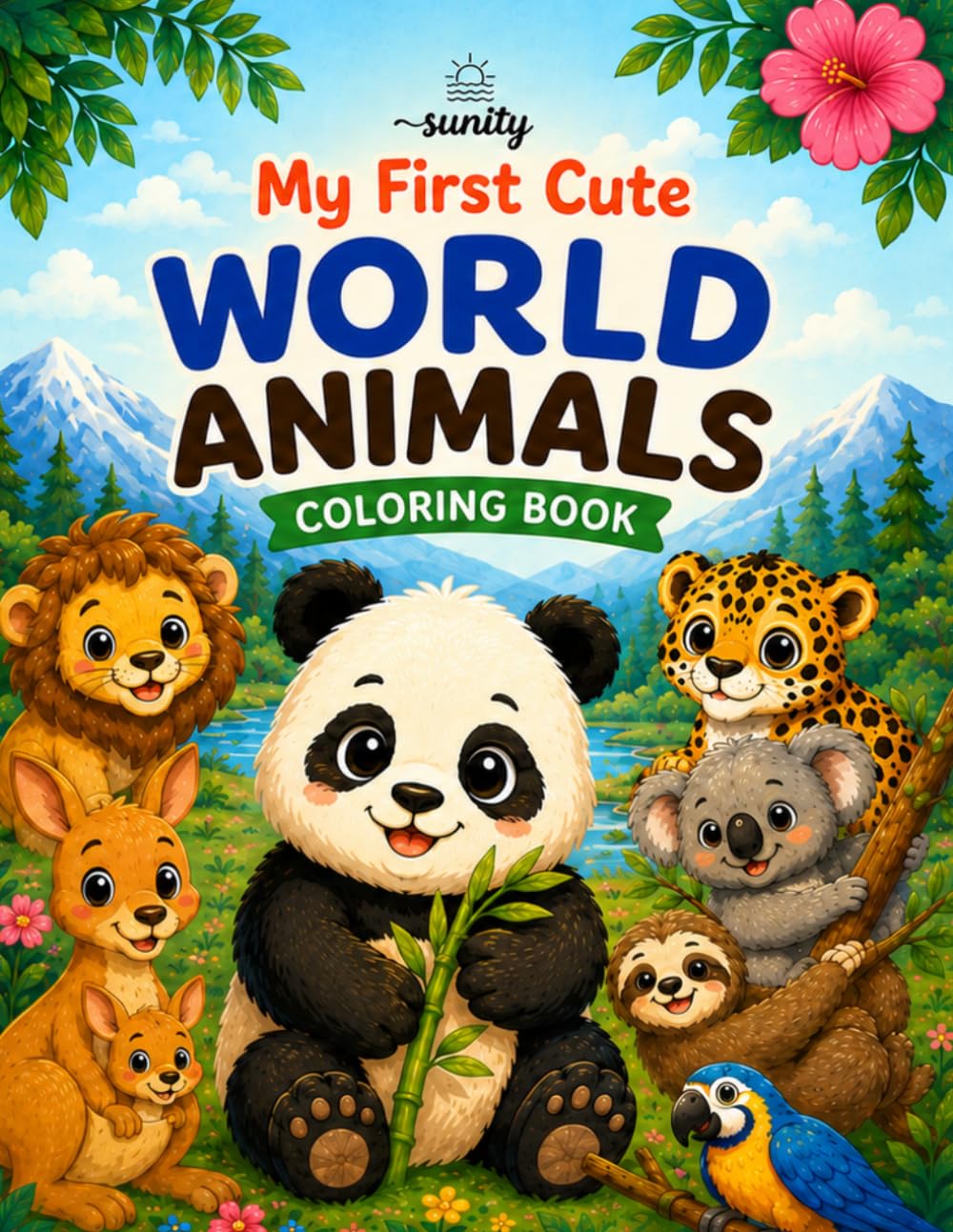 My First Cute World Animals Coloring Book: For Toddlers Ages 2–4