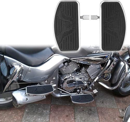 Miniatura 6 de Areyourshop Estribos delanteros y traseros de motocicleta para Honda Shadow Aero 750 VT750 (solo para modelos con orificio de pasador de 0.236 in)