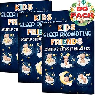 Sleep Promoting Stickers for Kids and Adults (90 Pack) - All Natural, Chemical and Drug Free Sleep Support, Melatonin Free, Children’s Sleep Aid, Promotes Healthy Sleep Cycles