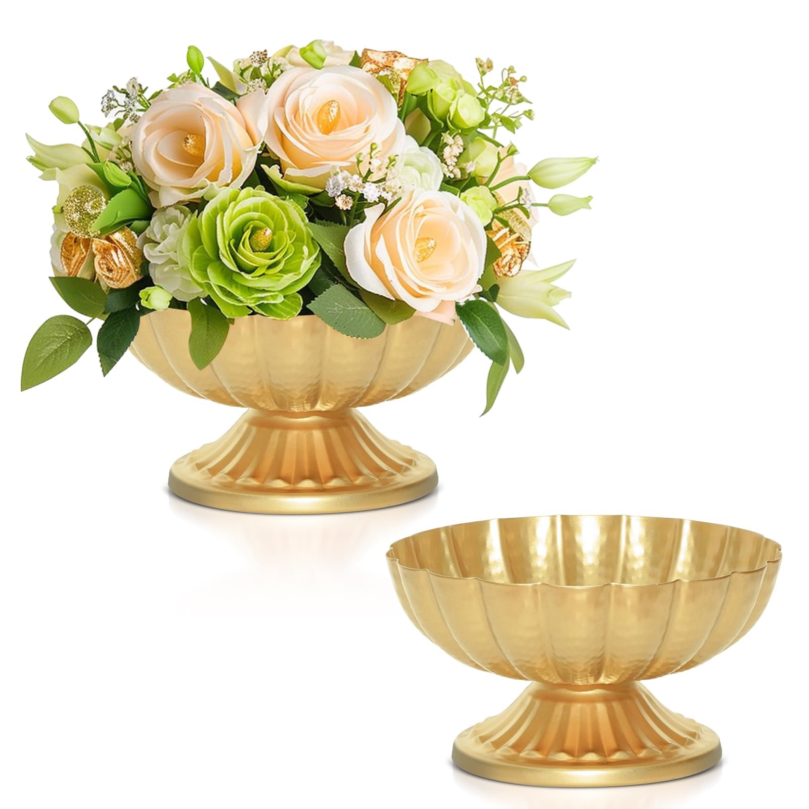 Amazon.com: AZXTOPSEZ Gold Flower Vases for Centerpieces: Vintage