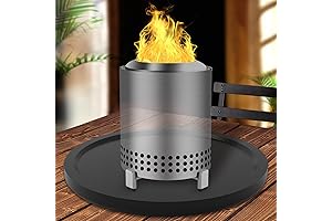 Solo Stove Mesa Tabletop Fire Pit Mat: Black Bamboo Heat Resistant Mat