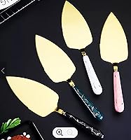 Vista 8 de Chandler Cake and Pie Server Kit Wedding Cake Serving Kit Stainless Steel 18/10 Cutlery Set 2 Pieces Pastry Servers (Green)