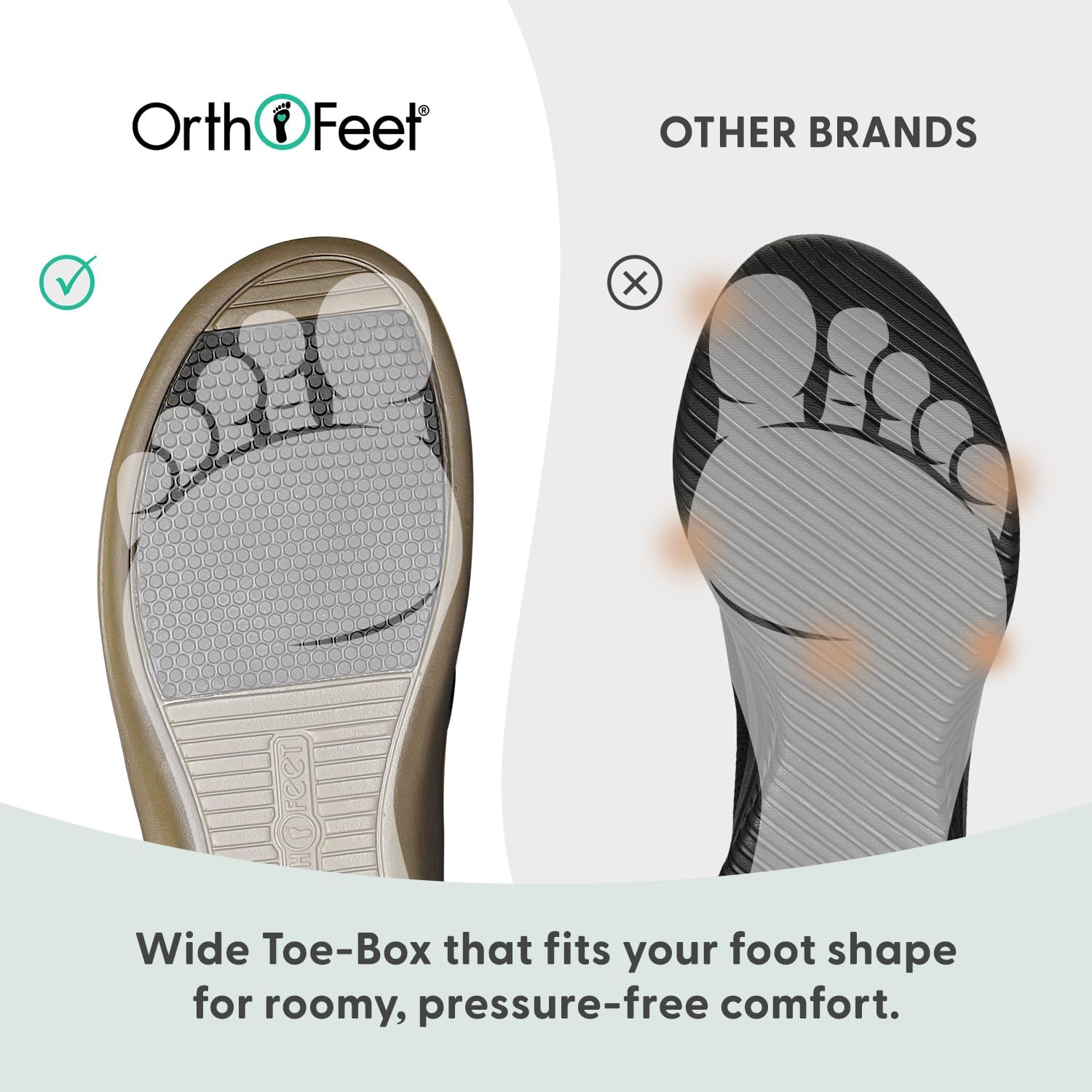 Orthofeet Women's Orthopedic Leather Amalfi Adjustable Sandals - Image 6