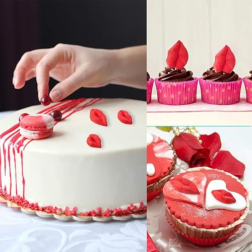 Miniatura 4 de Patelai 2 moldes de silicona para labios para fondant, regalo de San Valentín, pastel de chocolate, decoración para hornear, herramientas para boda,