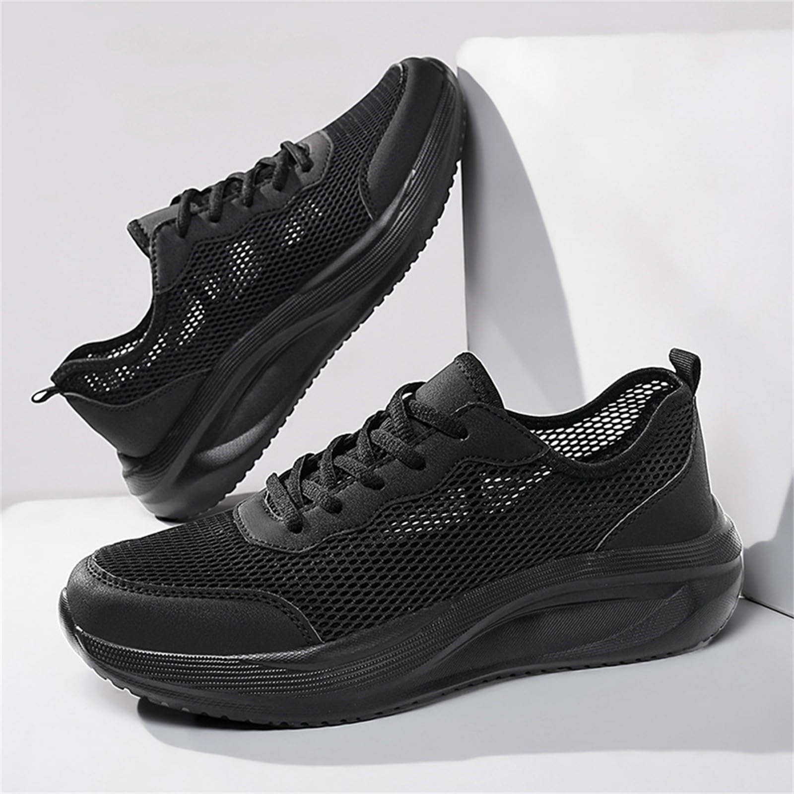 Hallenschuhe Herren 39-48 Breiter Fuß Fitnessschuhe Herren Leichtgewichts Sneaker Einfarbige Sportschuhe Leichtgewichts Joggingschuhe Modische Turnschuhe Atmungsaktive Walkingschuhe