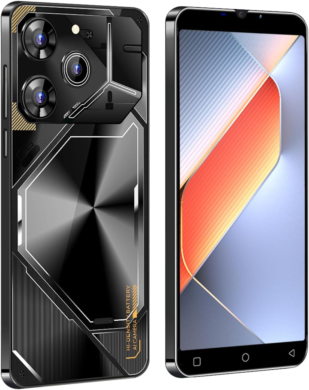 Pova6pro 5.0-Inch Cheap 4G Smartphone, 2GB+16GB Expandable to 128GB, Android 10.0, Dual SIM,Dual Cameras, 3000mAh Battery with Face Unlock/WiFi/GPS (Silver)