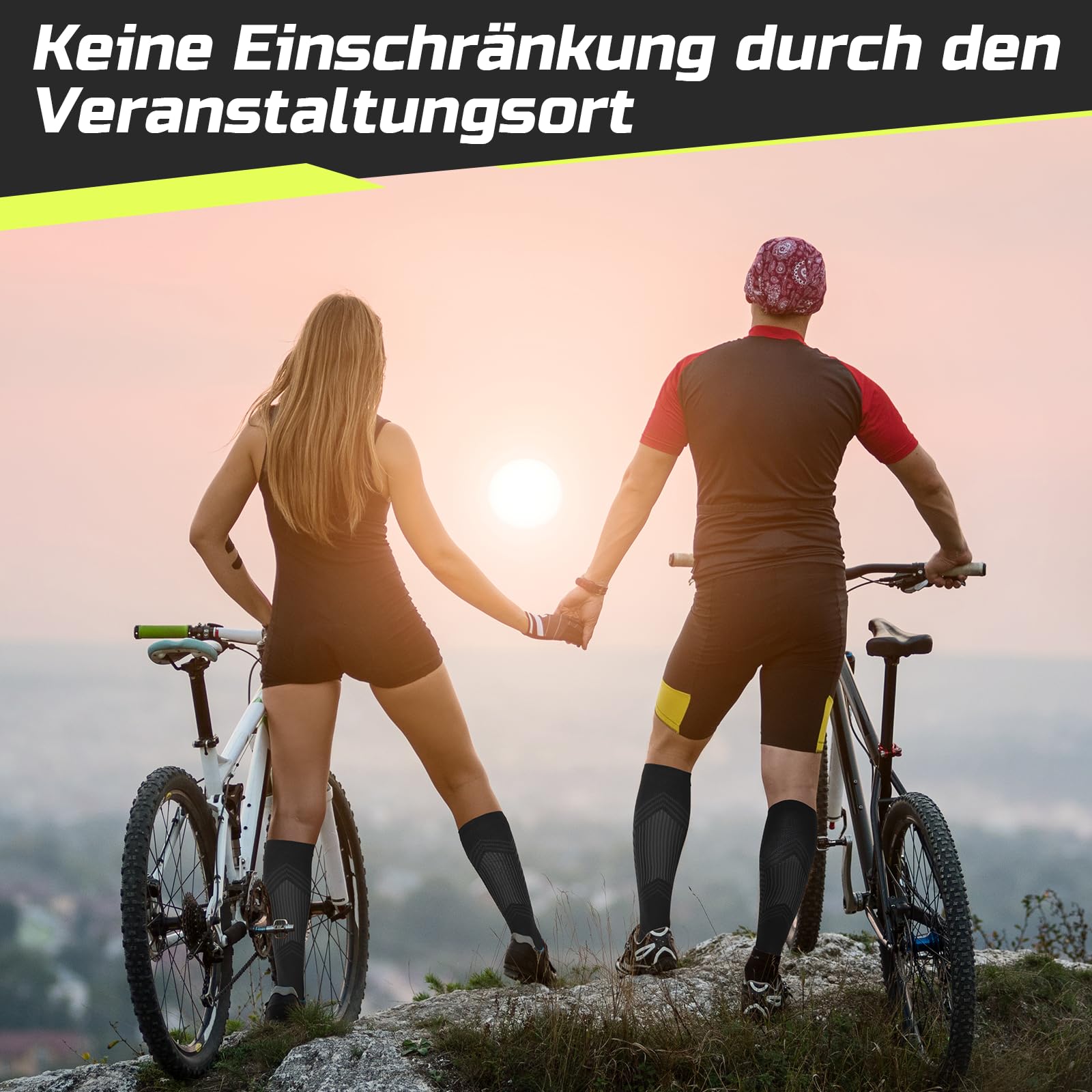 PRAOAHEI 2 pares de calcetines de compresión, calcetines de compresión, calcetines de trombosis, 20-30 mmhg, calcetines de apoyo para hombre y mujer, para deportes, ciclismo, viajes, embarazo, vuelo,