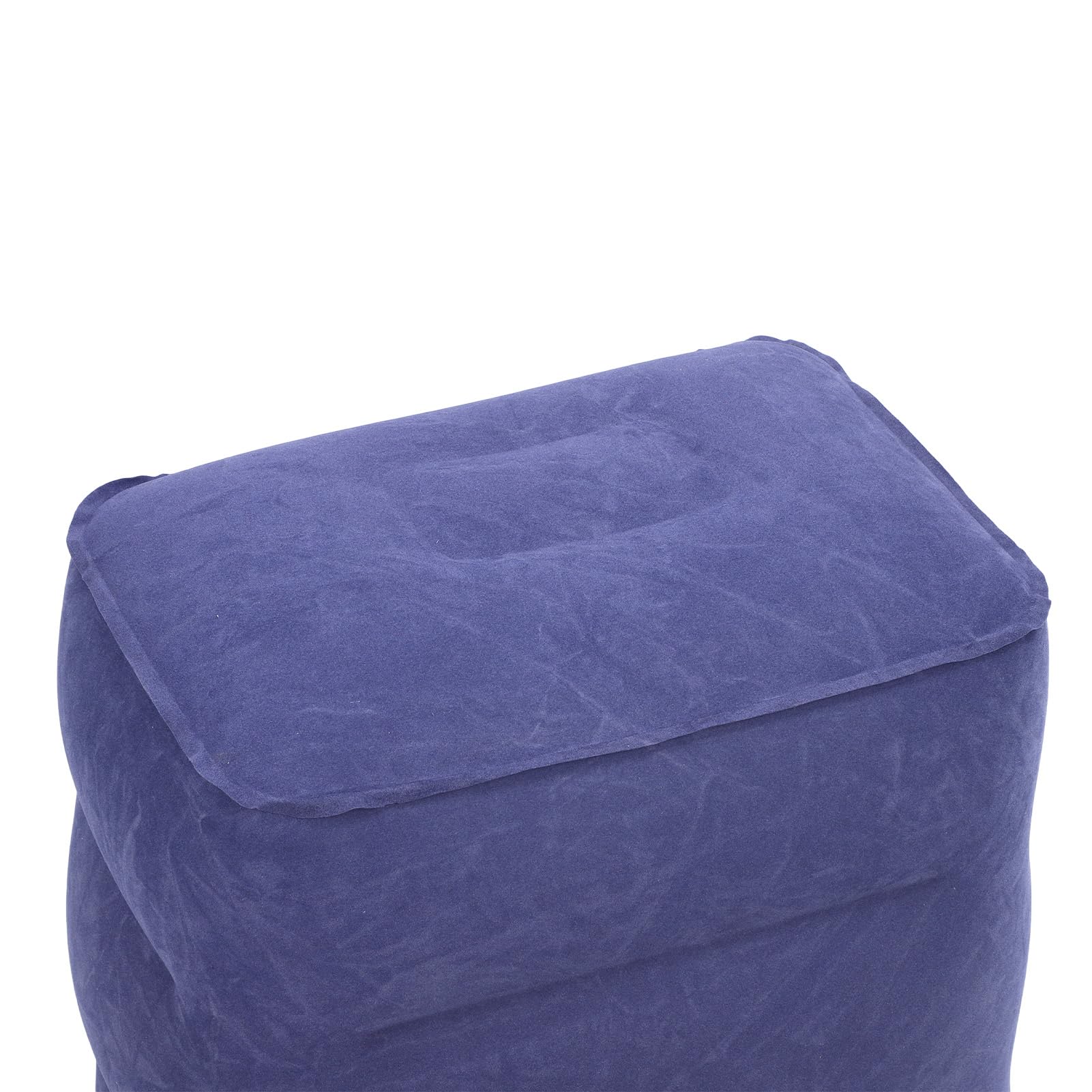 Poggiapiedi gonfiabile da viaggio, pressione dell'aria regolabile, cuscino da viaggio portatile, poggiapiedi gonfiabile per auto, casa, ufficio, treno, aereo (blu)