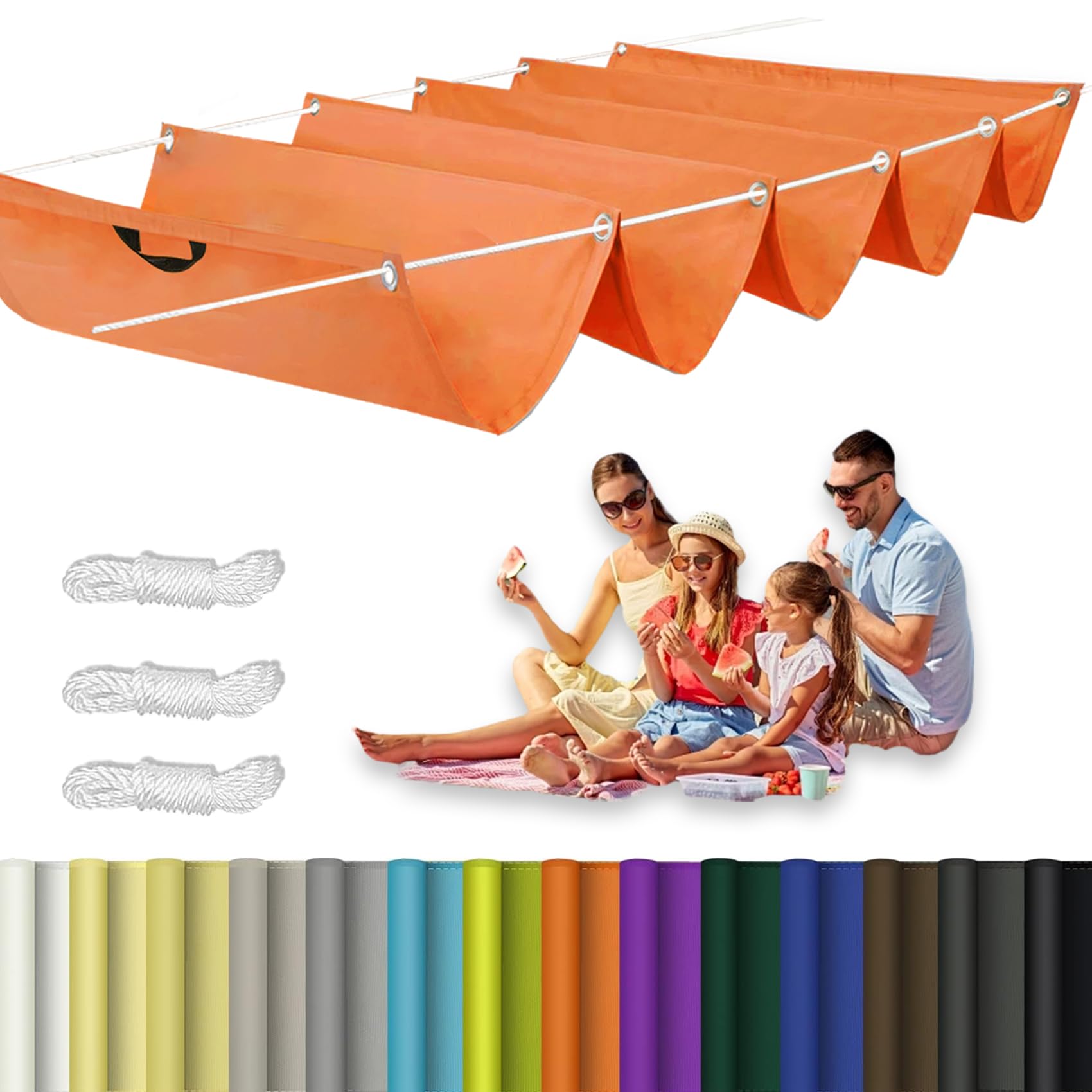 Voile d'ombrage carrée pour protéger du soleil votre table de jardin