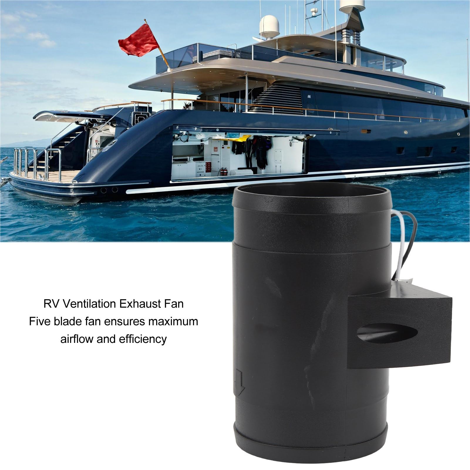 3in Ventilatie Inline Duct Fan 12V 5 Blade Hoge Luchtstroom Stille Werking Afzuigventilator Accessoires For RV Boot Jacht Vervangingen