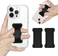 Vista 26 de Soporte de agarre para teléfono de mano, soporte universal para teléfono con correa para dedo, agarre para selfie compatible con la mayoría de 3