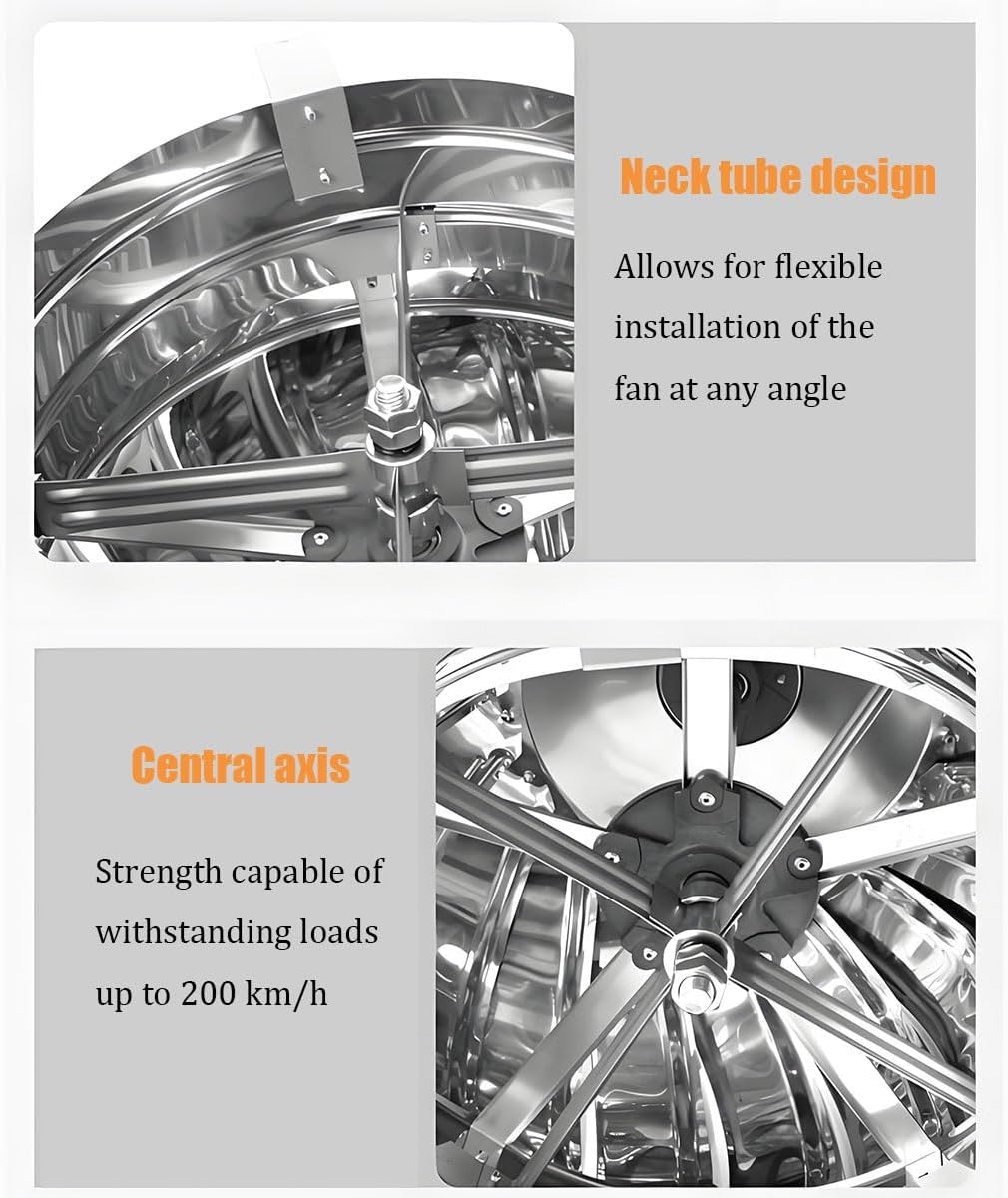 40-Inch Stainless Steel Roof Vent - Wind Cap Ventilator, Non-Powered Roof Vent for Effective Airflow, Durable Weatherproof Design, Ideal for Home & RV Ventilation