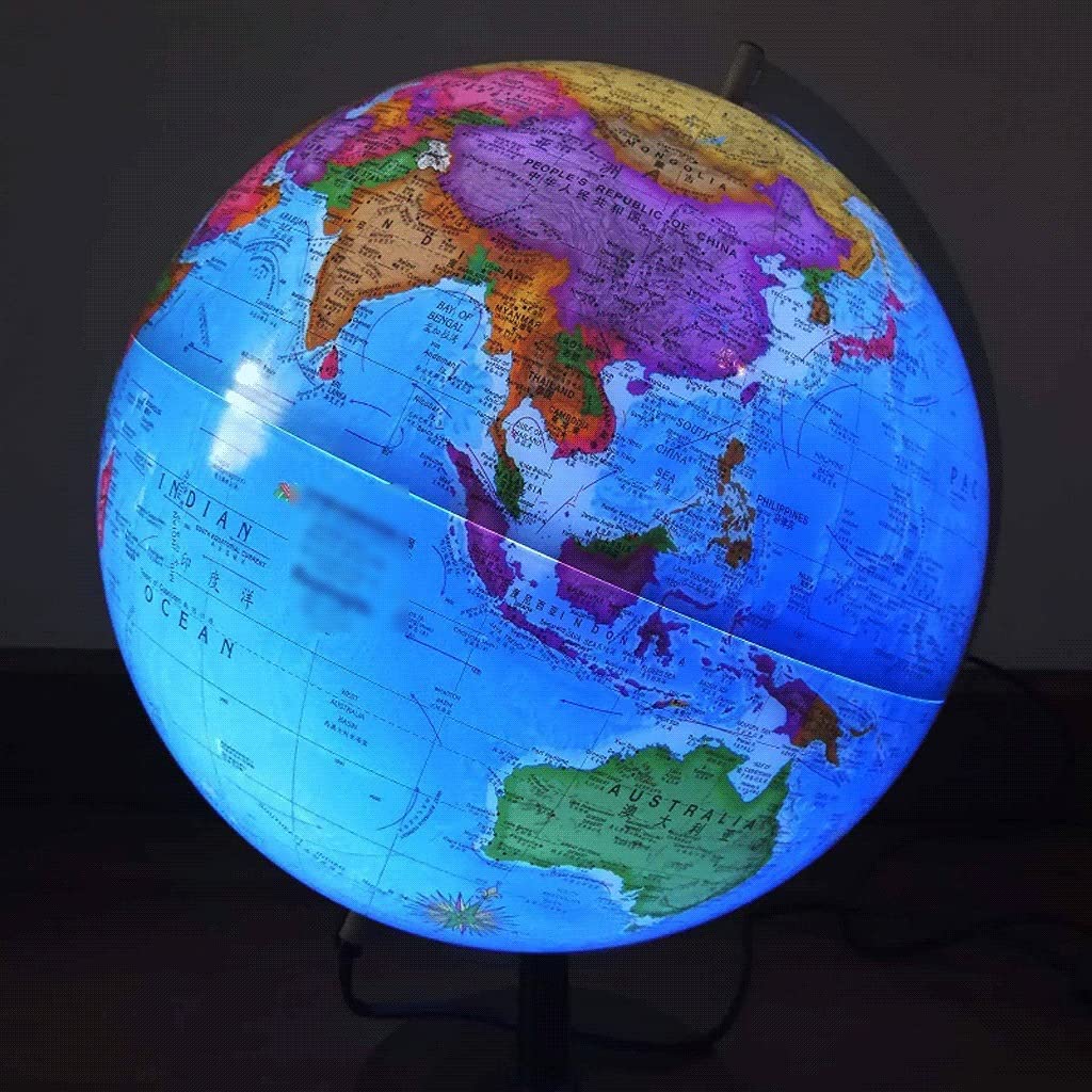 Verlichte wereldbol van Tecnodidattica (model Tecnoglobus), Italië - Kringwinkel