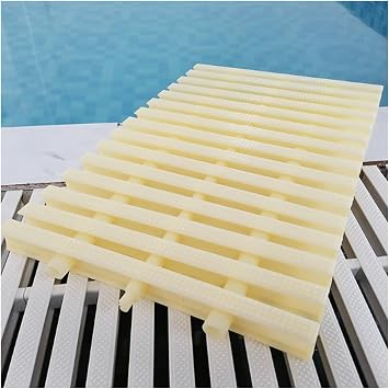 XPLKQXE Flow Pool Overflow Drain Grate, Activity Grating Cover Strip, Deck Grate Drainage Cover, Indoor/Outdoor Outlet Drainage Color Beige-7.1in, Size 1pcs