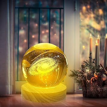 Round Led Light Wood Base, 2 Pack 10CM Wooden Round Light Stand Base Led Lights Display Base Wood Led Lights Display Bases for 3D Crystal Glass Resin Art (Warm Light)