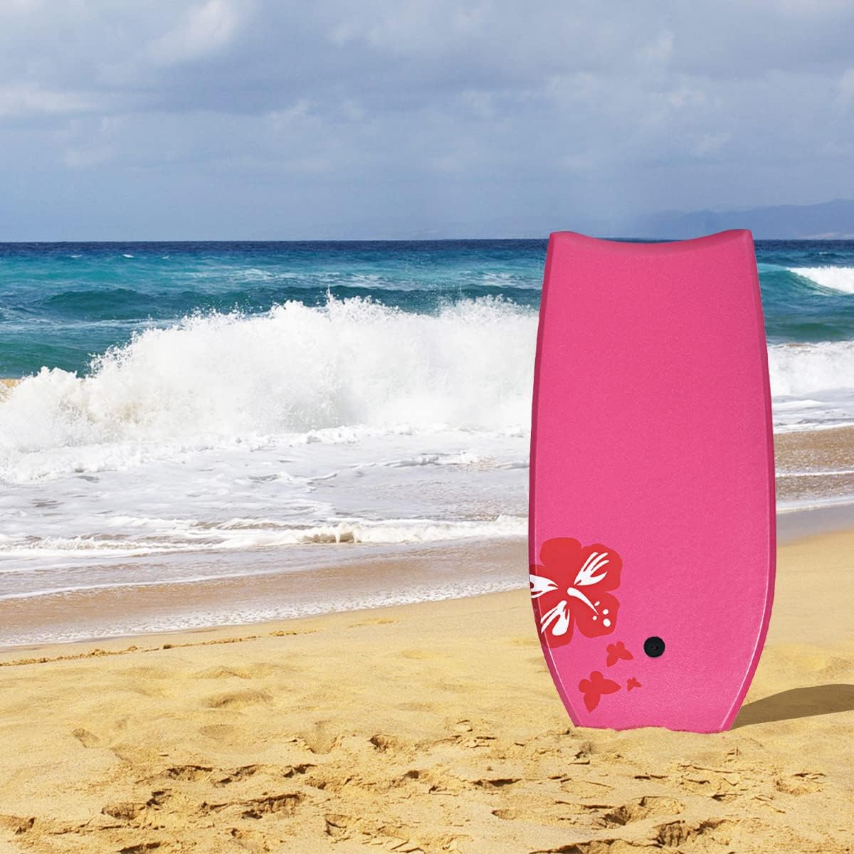 GYMAX Tabla de Surf de 105 x 51 cm, con Cuerda de Tracción, Carga Máxima: 85 kg, Tabla de Surf con Núcleo de Espuma EPS, para Niños y Adultos (Rosa)