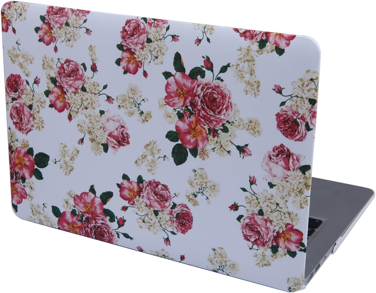 HDE MacBook Air 13 Case Flower Designer Pattern Plastic Slim Hard Shell Snap On Case Fits Models A1369 / A1466 (Pink Floral)